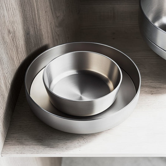 Dockx 3-Piece Basin Set - Modular Stackable Stainless Steel Bowls - Professional Grade Space Saving Design - Heavy Duty Prep System